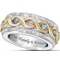 thumbnail image 1 of 18K Gold Diamond Double-color Ring Forever Family Caibao Ring, 1 of 3