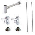 thumbnail image 1 of Kingston Brass Trimscape CC43101DLLKB30 Contemporary Plumbing Sink Trim Kit with P Trap for Lavatory and Kitchen, Chrome, 1 of 1