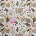 thumbnail image 1 of oneOone Velvet Light Brown Fabric Floral Watercolor Craft Projects Decor Fabric Printed By The Yard 58 Inch Wide, 1 of 4