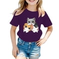 thumbnail image 1 of Girls Ruffle Long Sleeve Shirt Long Sleeve Thermal Shirt Girls 2t Girls Cat Top Kids Long Sleeve Tops Packs Shorts for Girls Size 6 Cat And Tops Girls 2t Long Sleeve Shirts Girls, 1 of 3
