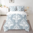 thumbnail image 2 of YST Boho Baroque Queen Comforter Set 7 Piece Blue Medallion Damask Bed In A Bag With Sheet Set For Adults Gothic Victorian Damask Bedding Set Fashion Vintage Floral Reversible Bed Set, 2 of 5
