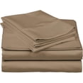 thumbnail image 3 of 300 Thread Count 100% Egyptian Cotton 4-Piece Bed Sheet Set (1 Flat, 1 Fitted Sheet, 2 Pillow Covers) 24 Inches Deep Pocket Solid Pattern, 3 of 6