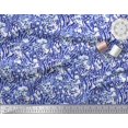 thumbnail image 3 of Soimoi Blue polyester Crepe Fabric Leopard & Wild Animal Skin Print Sewing Fabric BTY 42 Inch Wide, 3 of 3