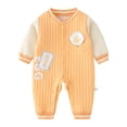 thumbnail image 1 of MeetoTime Baby Clothes Cotton Jumpsuits Warm Long Sleeve Buttons Newborn Infant Rompers Crawling Clothes 2-24M, 1 of 5
