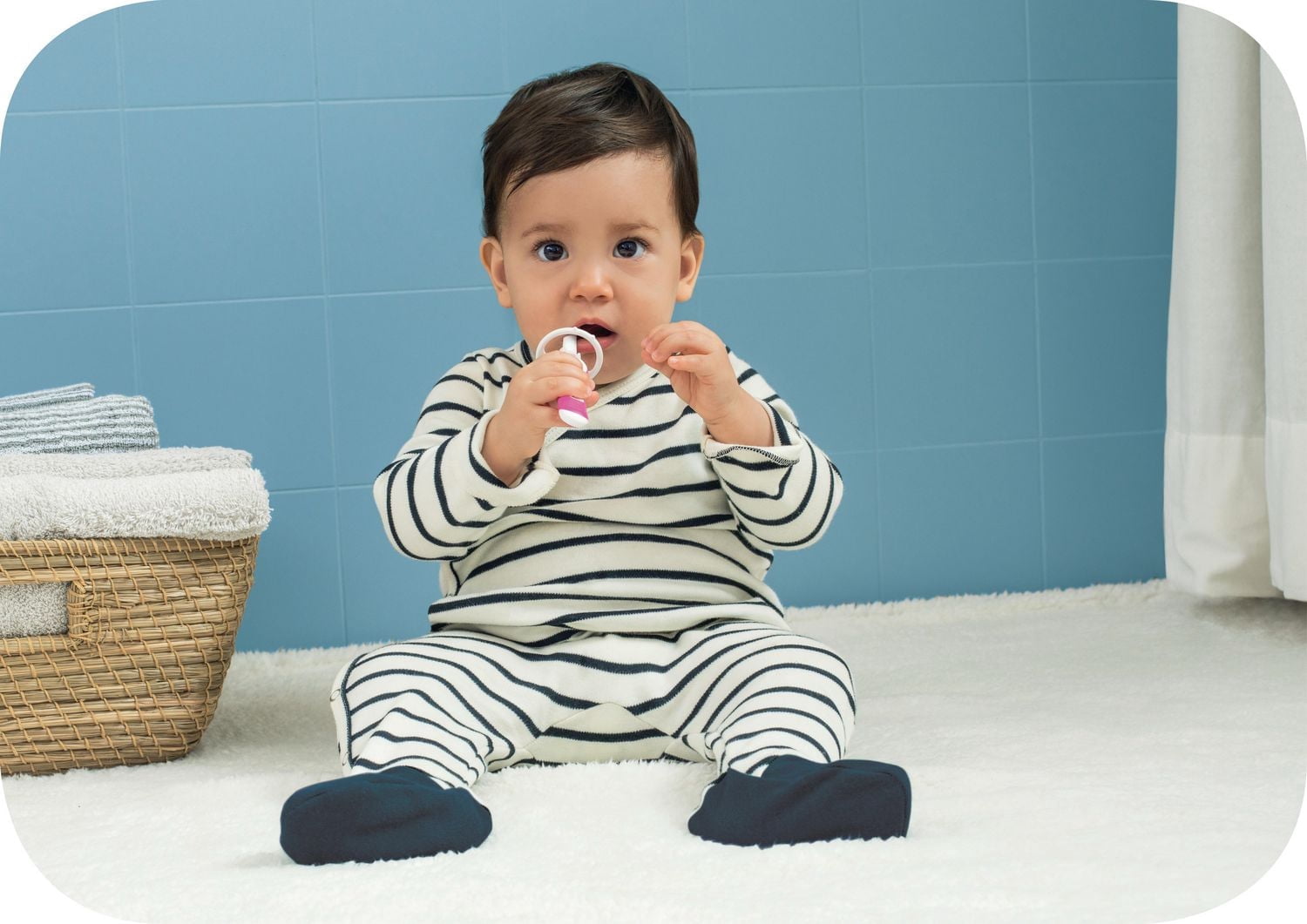 MAM Learn to Brush Set, Baby Toothbrush Set, Boy, 5+ Months