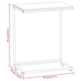thumbnail image 4 of vidaXL Side Table with Wheels White 55x35x70 cm Engineered Wood, 4 of 4