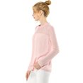 thumbnail image 4 of INSPIRE CHIC Haut à Manches Longues en Mousseline à Col Rond en Dentelle Florale pour Femme, 4 of 6