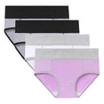 thumbnail image 1 of Women's High Absorbency Period Cotton Underwear Heavy Flow Leakproof Panties Reusable Postpartum Panties(Plus Size 4 Pack), 1 of 7