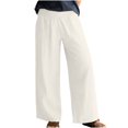 thumbnail image 1 of Pantalon en Coton et en Lin pour Femmes Large et Large avec Poches, 1 of 7