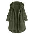 thumbnail image 1 of Kcodviy Cardigan en Molleton Décontracté Uni pour Femme, Manteau Long à Capuche avec Fermeture Éclair, Veste en Molleton Zippée pour Femme, Hauts en Molleton pour Femme, Veste en Molleton pour Femme, Veste pour Temps Froid, 1 of 5