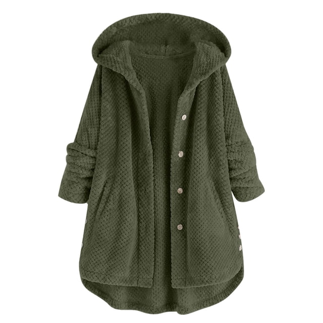 Kcodviy Cardigan en Molleton Décontracté Uni pour Femme, Manteau Long à Capuche avec Fermeture Éclair, Veste en Molleton Zippée pour Femme, Hauts en Molleton pour Femme, Veste en Molleton pour Femme, Veste pour Temps Froid