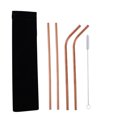 thumbnail image 2 of Meitianfacai 304 Color Metal Stainless Steel Straws Portable Set Reusable Bar Drinks Milk Tea Straws 5pc, 2 of 4