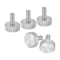 thumbnail image 1 of Unique Bargains Vis Moletées pour Pouce M5x12 mm, Lot de 5 Boulons Plats à Tête Moletée en Acier Inoxydable 304, 1 of 5