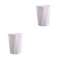 thumbnail image 2 of ZheElen PP Office And Home Waste Bin - 6L Capacity Easy Access Kitchen Large Capacity Kitchen Bedroom White L 2Set, 2 of 6