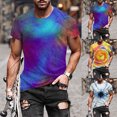 thumbnail image 1 of UVEASISHA T-Shirts Teinture sur Nœuds Grande Taille pour Hommes à Manches Courtes Col Ras du Cou T-Shirt Muscle T-Shirts Ajustés pour Hommes Décontractés Culturisme Gym T-Shirts Graphiques Soldes Aujourd'hui, 1 of 6