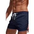 thumbnail image 4 of Mens Swimming Shorts Quick Dry Board Shorts Solid Navy L, 4 of 7