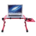 thumbnail image 4 of Delaman Table d'ordinateur, Style Moderne Pliant Table d'ordinateur Dissipation Thermique Bureau d'ordinateur Portable avec Support de Souris(Rouge), 4 of 14