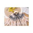 thumbnail image 5 of INSPIRE CHIC Faux Col Détachable, Mini Cape Semi-Transparente Brodée pour Blouse Noir-3, 5 of 5