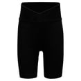 thumbnail image 3 of Doomiva Girls Athletic Swim Shorts Solid Color Shorts Sport Cheer Workout Running Black 120, 3 of 5