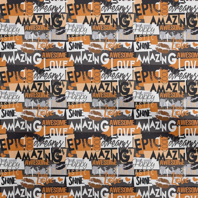 oneOone Velvet Brown Fabric Writing Font Fabric For Sewing Printed Craft Fabric By The Yard 58 Inch Wide
