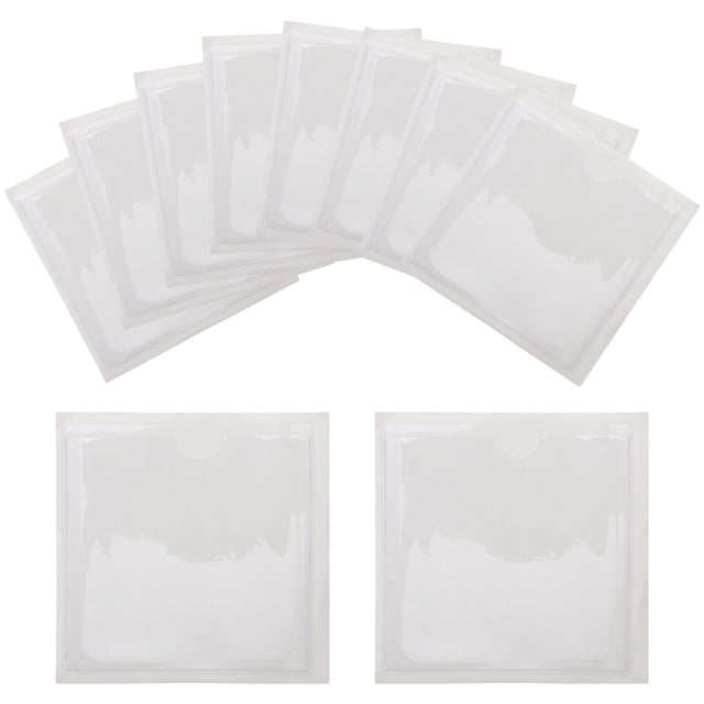 10pcs Index Card Pockets Self Adhesive Index Card Holders Clear Cards Pockets