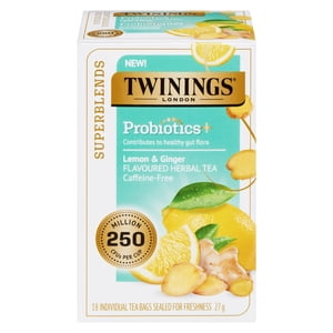 Twinings Superblends Probiotics+ Lemon & Ginger 18 Tea Bags