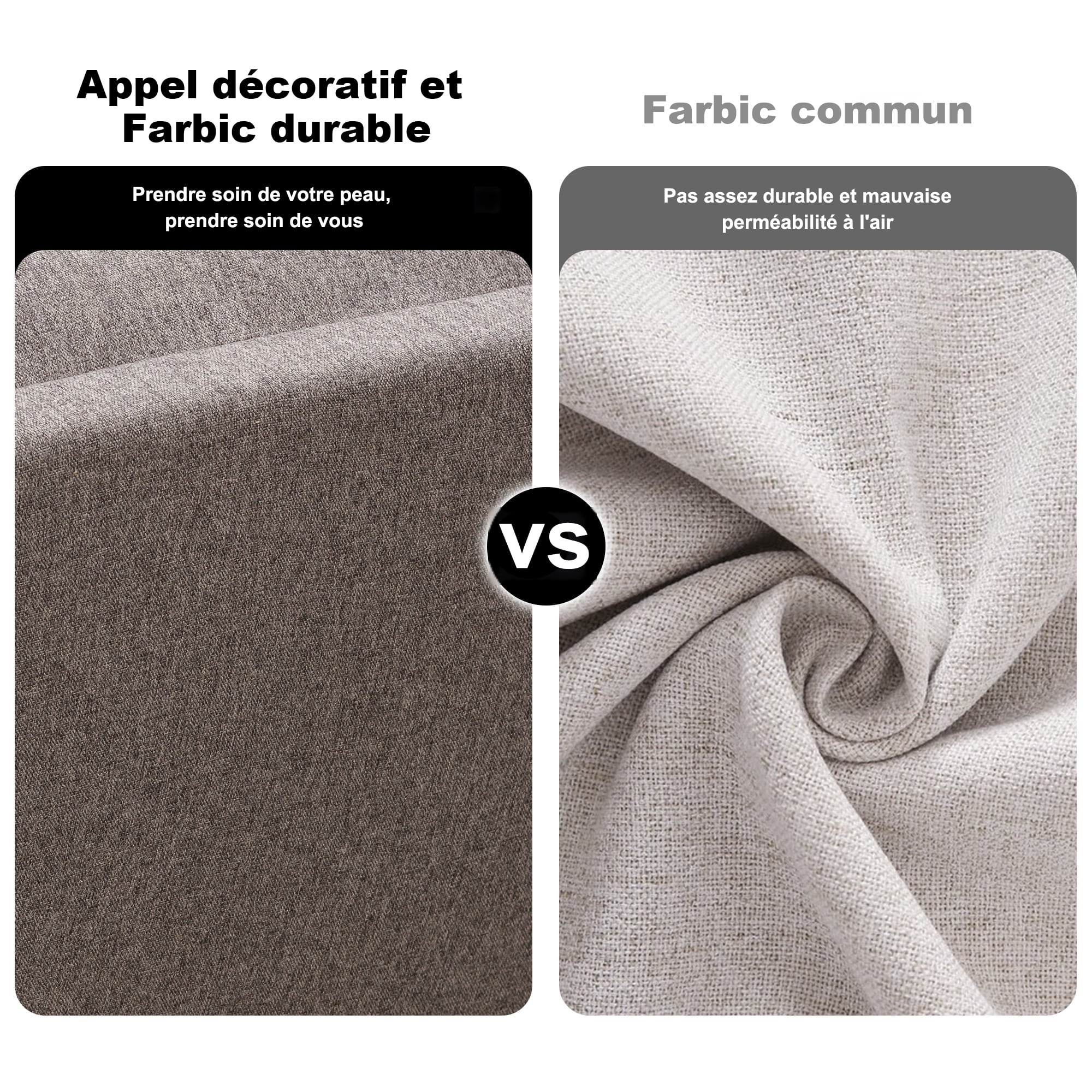 Fauteuil inclinable de massage Comhoma en tissu avec repose-pieds, gris, à inclinaison par poussée arrière