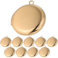 thumbnail image 1 of Miangastore 10pcs Round Locket Necklace Pendants Photo Frame Necklace Charm DIY Necklace Pendant, 1 of 9