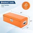 thumbnail image 3 of GloryStar Durable Metal Truck Tool Box, Heavy Duty Steel Diamond Plate Organizer with Lock and Side Handle for RV, Trailer, and Pickup, 3 of 9