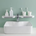 thumbnail image 1 of BAOPAI Self Adhesive Rotatable Over the Toilet Storage Rack Bathroom Organizer Shelf No Drill Easy Installation Space Saver for Small Bathrooms, 1 of 6