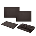 thumbnail image 1 of Coffee 4 Piece Fitted Sheet Set Bedding Comforter Cover Pillowcases Solid Color Imitation Satin Home Textile For Bedroom Hotel 89.7X101.9 Inches Coffee, 1 of 6