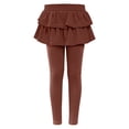thumbnail image 1 of Girls' Elastic Pants & Skirts Set,Multi-Color Casual Wear For Ages 3-10 Stretchy Fabric Coffee 110, 1 of 2