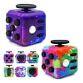 thumbnail image 1 of Fidget Toy Cube, 6 Sided Stress Relief & Focus Toy for Adults, 2 Pack Cube Fidget Hand-Held for Adults, Audible/Silent Cube Toys Fidget, 1 of 7