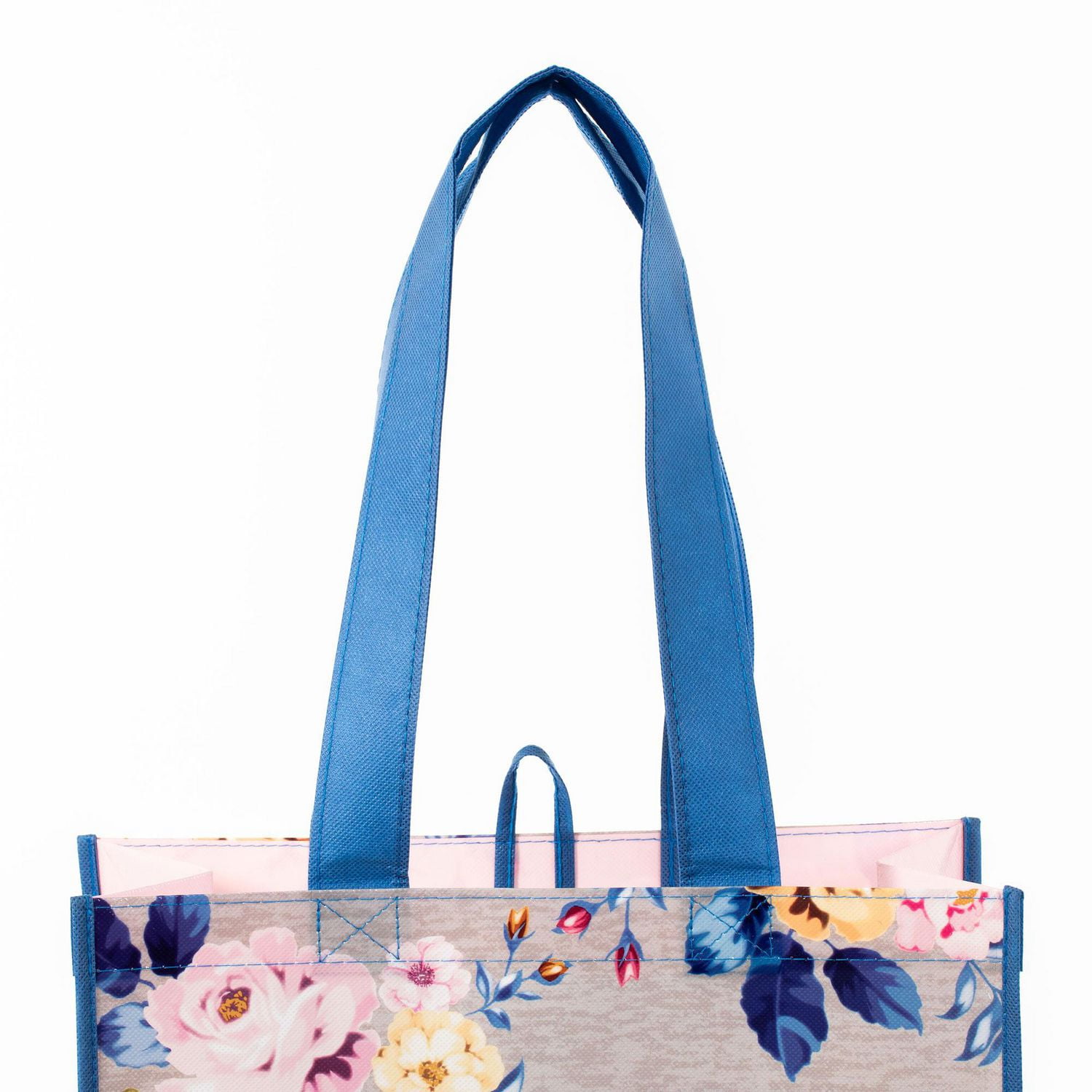 Walmart Reusable Shopping Bag, Grocery Tote Bag with Floral Print, Multi-Colour