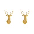 thumbnail image 1 of Decodeary Personalized Home Style With 3D Mirror Deer Wall Stickers Acrylic 3D Deer Head Mirror Wall Sticker Multifunctional gold L 2Set, 1 of 6