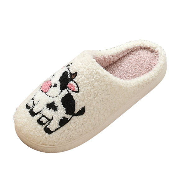 Kogui House Shoes for Women Soft Sole Silent Suede Slippers Non-slip Wooden Floor Indoor Cotton Slippers Good Shoes for Women Size 9 (G,9)