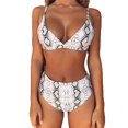 thumbnail image 1 of Women‘s Leopard Bikini Swimsuit Triangle Two Piece Bikini Set Swimwear, 1 of 9