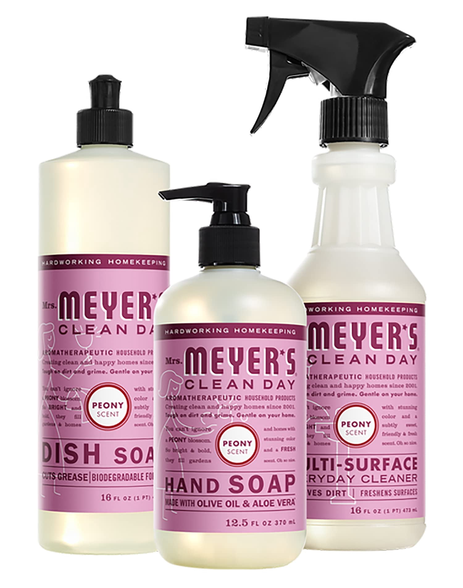Mrs Meyers Clean Day Limited Edition Peony Scent Kitchen Basics Set