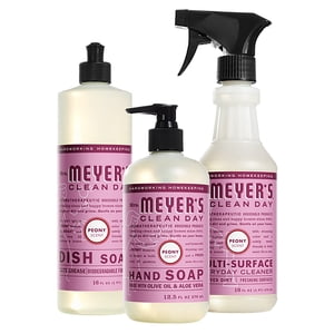 Mrs Meyers Clean Jour limité Edition Ensemble de base de cuisine parfumée de pivoine