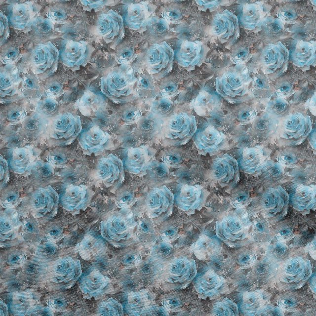 oneOone Cotton Poplin Blue Fabric Abstract Floral Sewing Craft Projects Fabric Prints By Yard 42 Inch Wide-2rb