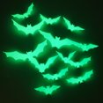 thumbnail image 2 of AYktou Décorations d'Halloween, Décorations de Fête d'Halloween, Décorations de Fête d'Halloween Tridimensionnelles Chauve-Souris Lumineuses Jaunes, Vertes et Rouges Autocollants Muraux, 2 of 2