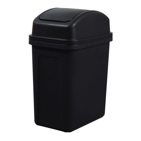 Liquidation! Poubelle, Poubelle de Salle de Bain Yoaney avec Couvercle 5,5 Poubelle en Plastique avec Couvercle Corbeille à Déchets Poubelle Poubelle à l'Épreuve des Chiens pour Salle de Bain Cuisine Salon Chambre, Noir1