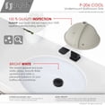 thumbnail image 3 of Stylish Undermount 19.5"W x 16"D White Porcelain Oval Bathroom Sink with 2 Overflow Rings P-206, 3 of 12