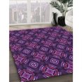 thumbnail image 3 of Ahgly Company Tapis d'Intérieur Lavable en Machine Carré Transitionnel Violet Orchidée Foncé, 6 Pieds Carré, 3 of 7