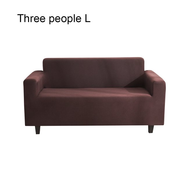 Maoww Solid Color Sofa Cover Elastic Couch Dust-proof Anti-slide Slipcover 1/2/3/4 Seater Covers Protector Full Coverage Coffee L