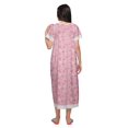 thumbnail image 3 of Moomaya Chemise de Nuit Maxi Boutonnée à Manches Courtes Imprimée pour Femmes en Coton, 3 of 5