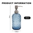 thumbnail image 2 of 350ml Soap Dispenser Kitchen, Bathroom Soap Dispenser， Refillable Liquid Glass Soap Dispenser, 2 of 5