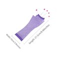 thumbnail image 3 of Unique Bargains Gants Résille Sans Doigts à Trou pour le Pouce pour Femmes Longueur Coude Violet Longs-1 Paire, 3 of 5