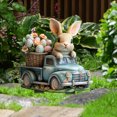 thumbnail image 4 of Easter Decorations for Home Driving Bunny 2D Flat Acrylic Ground Insert, Waterproof Wear-Resistant Yard Sign, 4 of 8