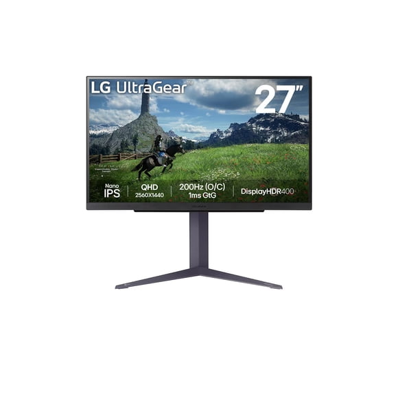 LG UltraGear 27", 2560 x 1440, Black, 27GS85Q-B
